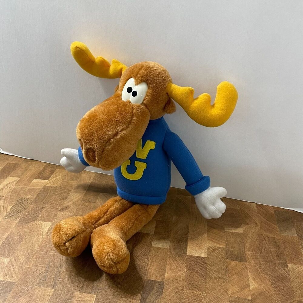 Vintage Universal Studios Bullwinkle Plush Adventures of Bullwinkle & Rocky 15"